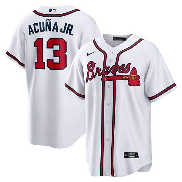 Men's Atlanta Braves Ronald Acuna Jr. Nike White Home Replica Player Name  Jersey