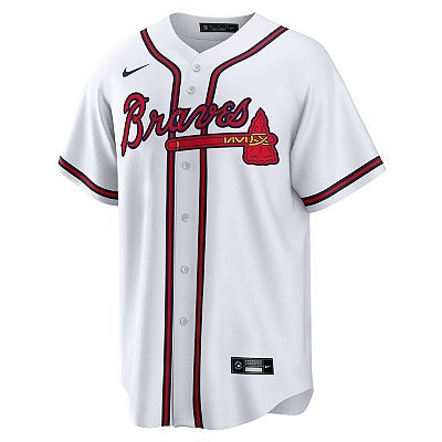 Men's Atlanta Braves hot Ronald Acuna Jr. White Home Replica Player Name Jersey