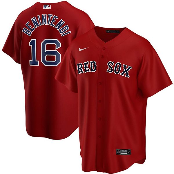 Men's Nike Andrew Benintendi Red Boston Red Sox Alternate Replica Player  Name Jersey