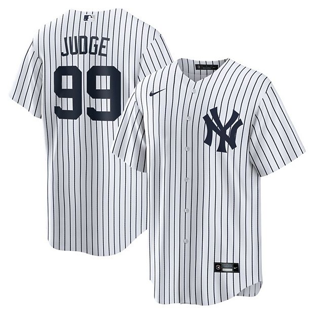 Nike Men's Replica New York Yankees Aaron Judge #99 White Cool