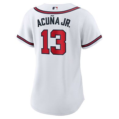 Women's Nike Ronald Acuna Jr. White Atlanta Braves Home Replica Player ...