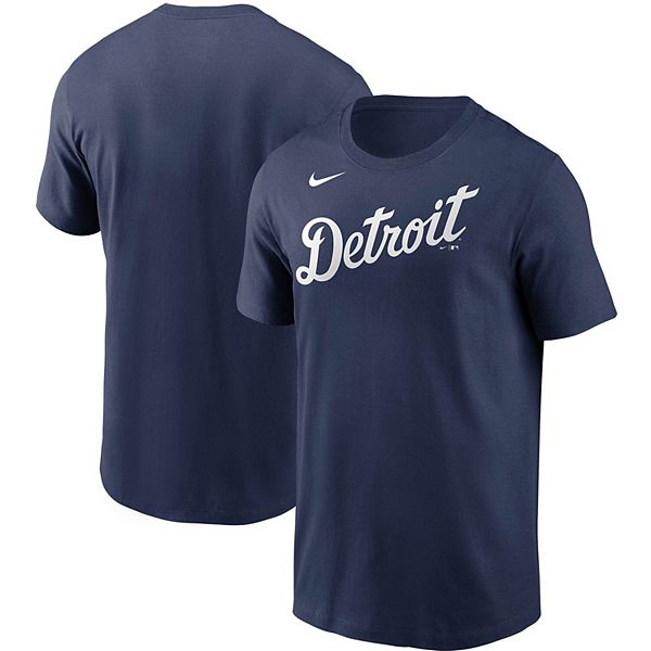 Nike Detroit Tigers Navy Team Logo Long Sleeve T-Shirt