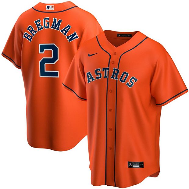 Men's Nike Alex Bregman Orange Houston Astros Alternate Replica Player Name  Jersey