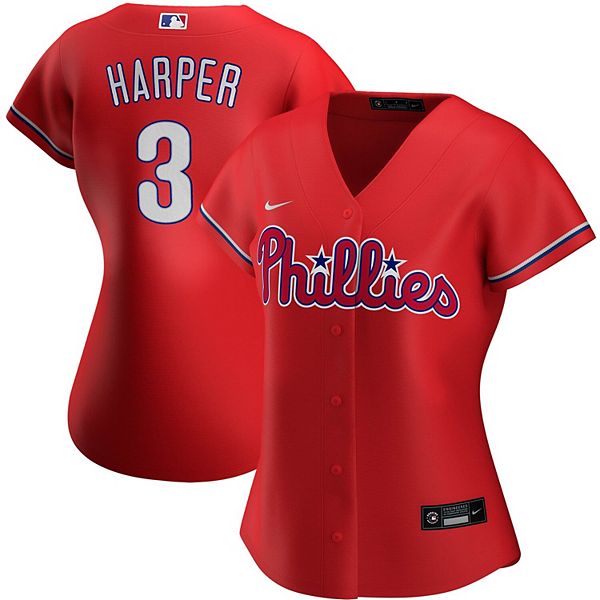 Bryce Harper Philadelphia Phillies 5th & Ocean by New Era Women's Baby  Jersey Flipped Number & Name V-Neck T-Shirt - Red