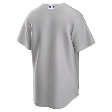 Men's Nike Gray Chicago Cubs Road Replica Team Jersey