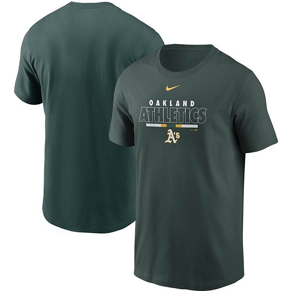 Men's Nike Green Oakland Athletics Color Bar T-Shirt