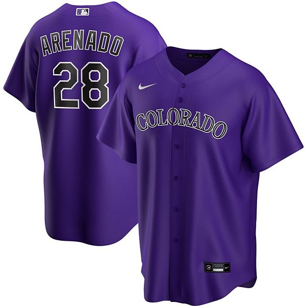 الاساسية جري Men's Nike Nolan Arenado Purple Colorado Rockies Alternate 2020 Replica  Player Jersey الاساسية جري
