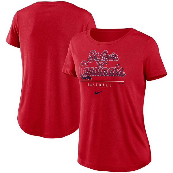 Women's Nike Red St. Louis Cardinals Club Lettering Essential Tri-Blend  Performance T-Shirt