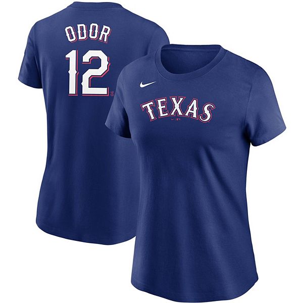 Women's Nike Rougned Odor Royal Texas Rangers Name & Number T-Shirt