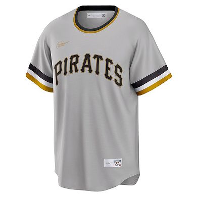 Men's Nike Roberto Clemente Gray Pittsburgh Pirates Road Cooperstown Collection Player Jersey