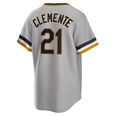 Men's Nike Roberto Clemente Gray Pittsburgh Pirates Road Cooperstown Collection Player Jersey