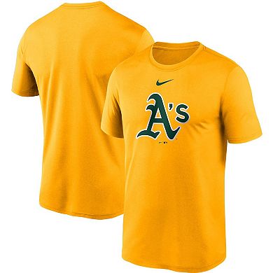 Men's Nike Gold Oakland Athletics Large Logo Legend Performance T-Shirt