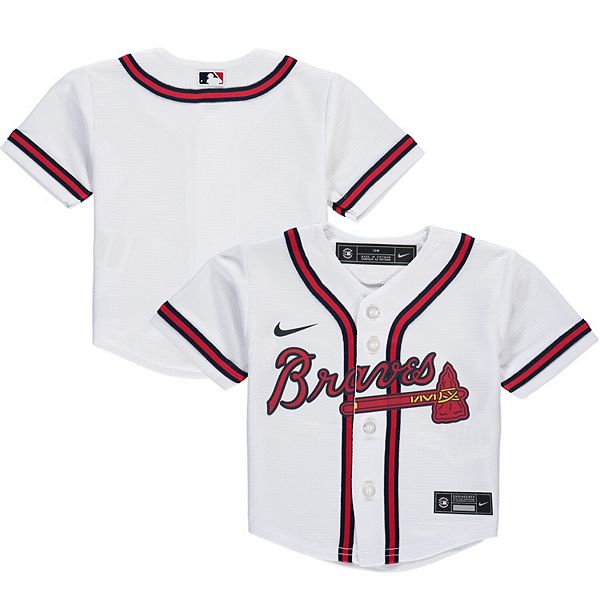 Youth Atlanta Braves Nike White Home Replica Custom Jersey