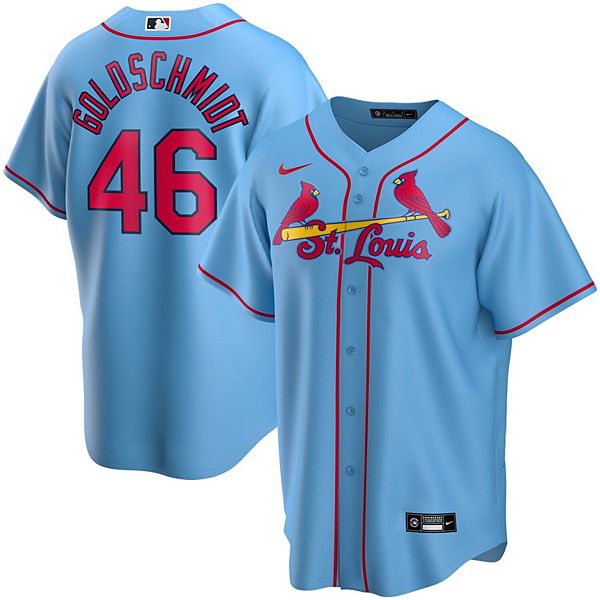 Men's Nike Light Blue St. Louis Cardinals Alternate Replica Custom Jersey Size: Medium
