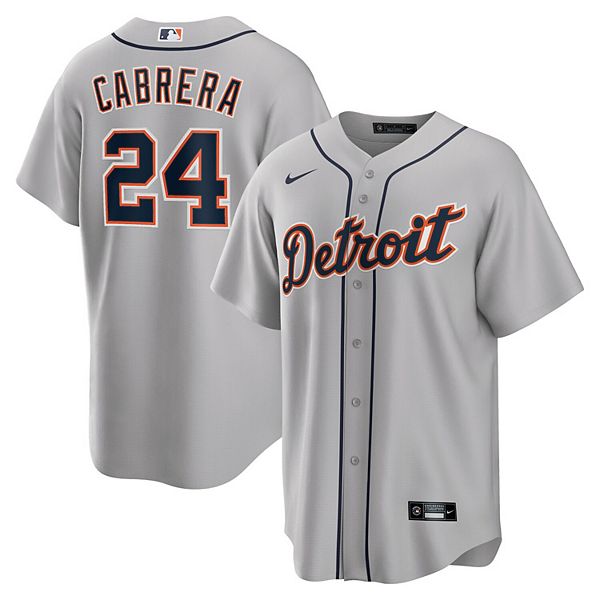 Men's Detroit Tigers Miguel Cabrera Nike White Home Replica Player Name  Jersey