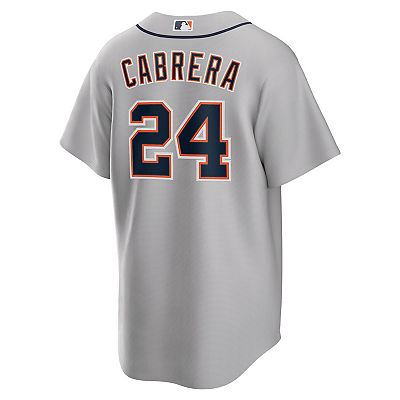 Men s Nike Miguel Cabrera Gray Detroit Tigers Road Replica Player Name Jersey