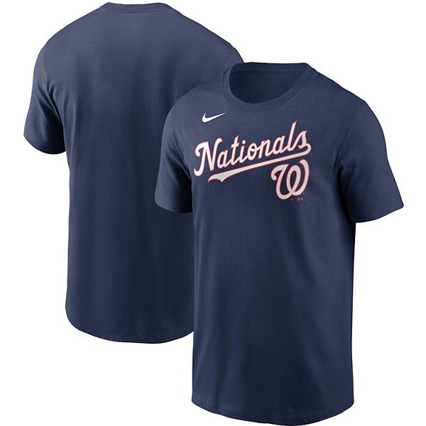 Men's Nike Navy Washington Nationals Team Wordmark T-Shirt