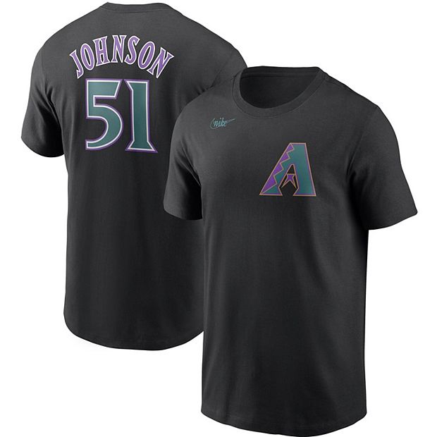 Men's Nike Randy Johnson Black Arizona Diamondbacks Cooperstown Collection  Name & Number T-Shirt