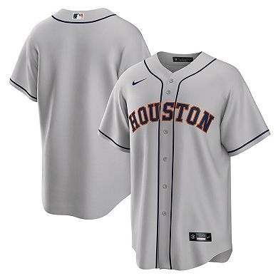 Men's Nike Gray Houston Astros Road Replica Team Jersey