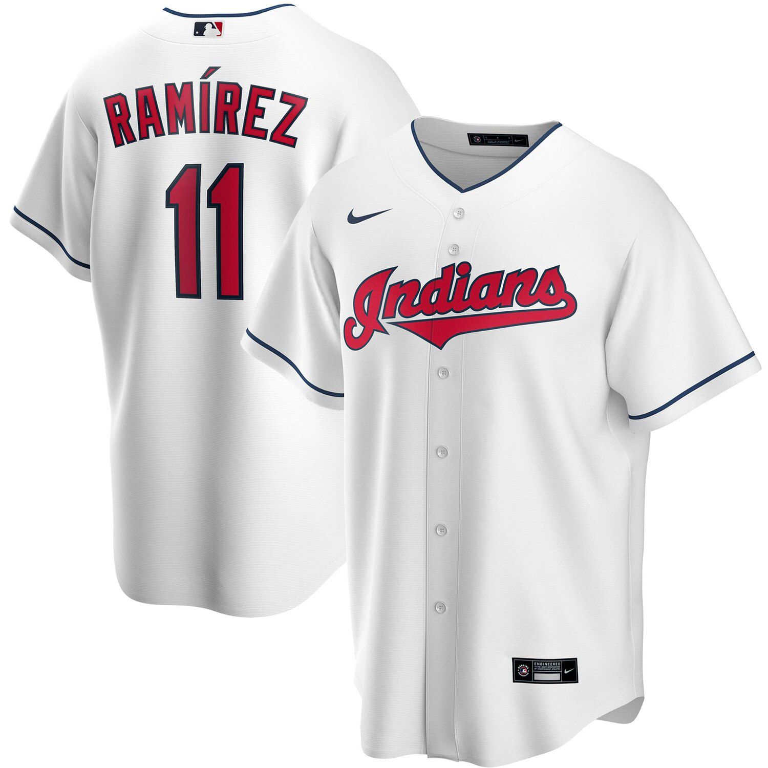 Jose Ramirez White Cleveland Indians 