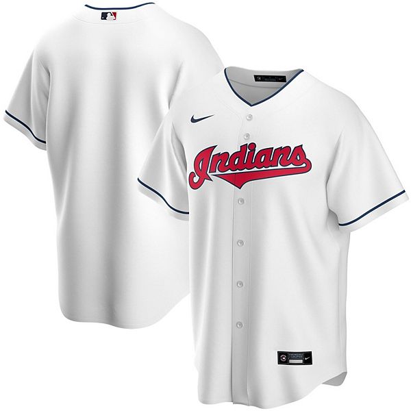Men's Nike White Cleveland Indians Home 2020 Replica Team Jersey