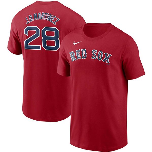 Men's Nike J.D. Martinez Red Boston Red Sox Name & Number T-Shirt