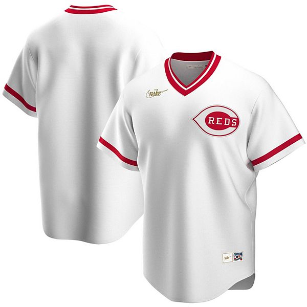 MLB Cincinnati Reds Boys' White Pinstripe Pullover Jersey - M