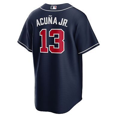 Men's Nike Ronald Acuna Jr. Navy Atlanta Braves Alternate Replica Player Name Jersey