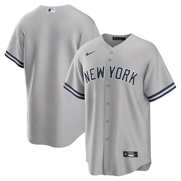 Men's Nike Silver/Navy New York Yankees Team Baseline Striped