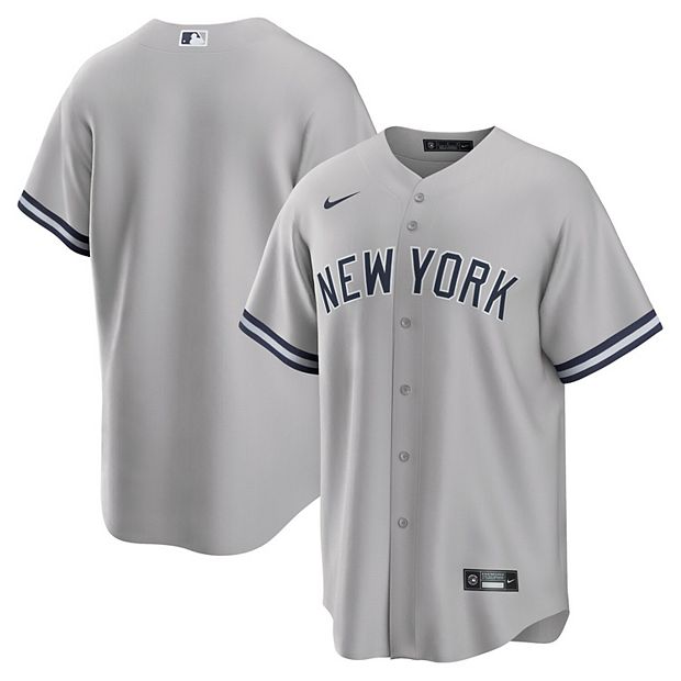 NY YANKEES BASEBALL SHIRT NIKE DRI-FIT COTTON TEE SIZE SMALL GREY