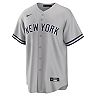 Men's Nike Gray New York Yankees Road Replica Team Jersey