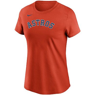 Women's Nike Jose Altuve Orange Houston Astros Name & Number T-Shirt
