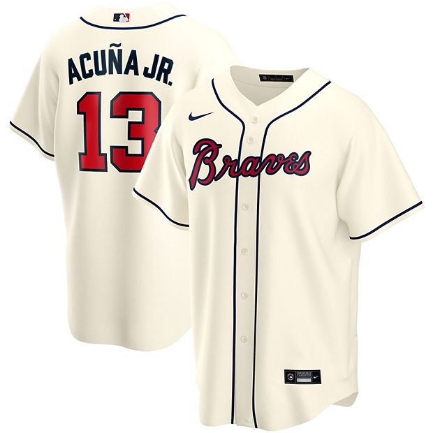 Youth Nike Ronald Acuna Jr. White Atlanta Braves Home 2020 Replica Player  Jersey