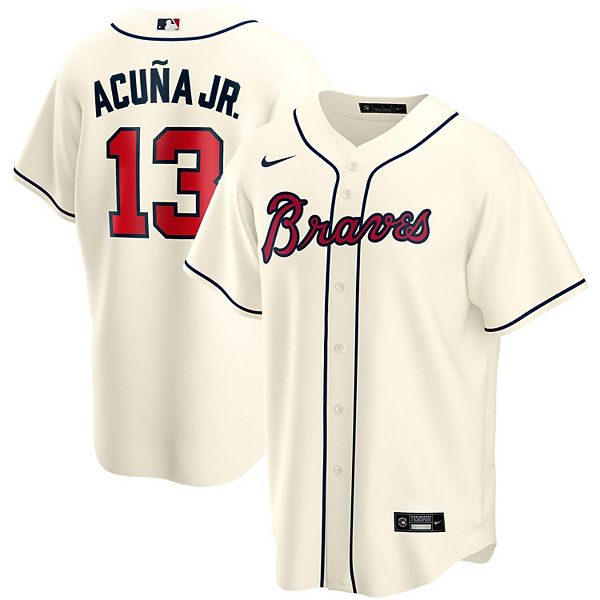 Men's Nike Ronald Acuna Jr. White Atlanta Braves Home 2020 Replica Player Jersey