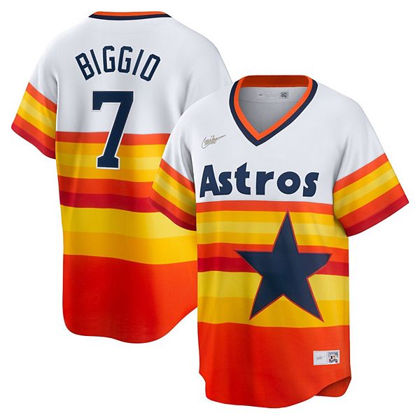 Houston Astros MLB Craig Biggio Vintage Tequila Sunrise Jersey