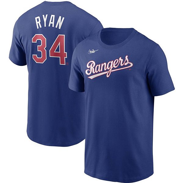 Men's Nike Nolan Ryan Royal Texas Rangers Cooperstown Collection Name &  Number T-Shirt
