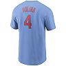 Men's Nike Yadier Molina Light Blue St. Louis Cardinals Name & Number T-Shirt