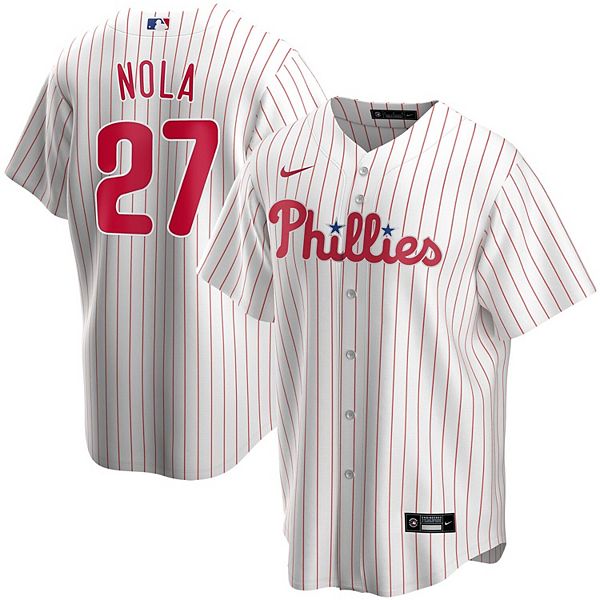 Aaron Nola Cream Philadelphia Phillies Autographed Nike Authentic Jersey