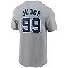 Men's Nike Aaron Judge Gray New York Yankees Name & Number T-Shirt