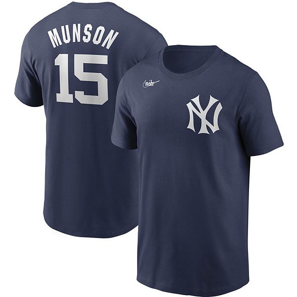 Men's New York Yankees Thurman Munson Mitchell & Ness Cream/Navy