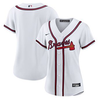Women's Nike White Atlanta Braves Home Replica Team Jersey