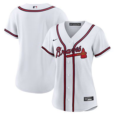 Women's Nike White Atlanta Braves Home Replica Team Jersey