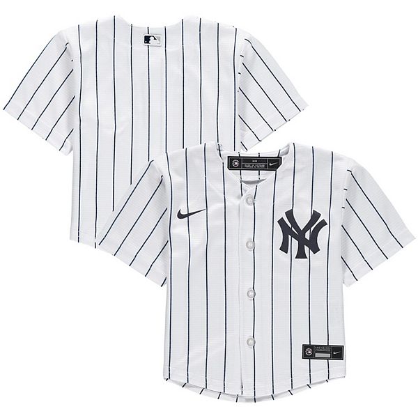 Outerstuff New York Yankees Youth Replica JERSEY-PINSTRIPE White / L