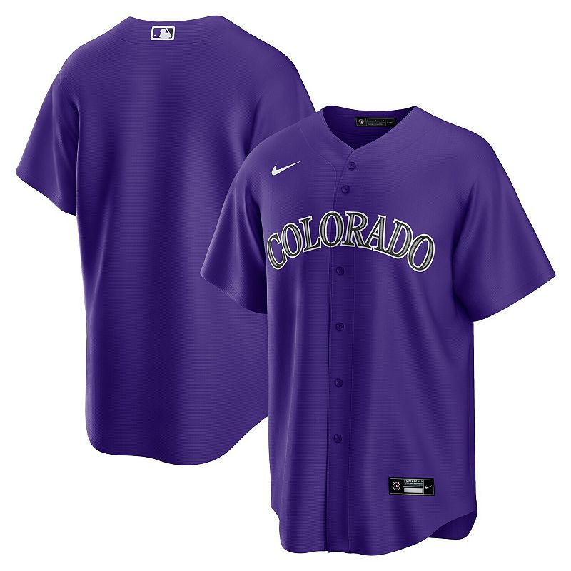 Men's Nike Purple Colorado Rockies Alternate Replica Team Jersey,
