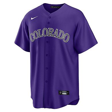 Men's Nike Purple Colorado Rockies Alternate Replica Team Jersey