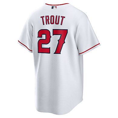 Men's Nike Mike Trout White Los Angeles Angels Home Replica Player Name Jersey