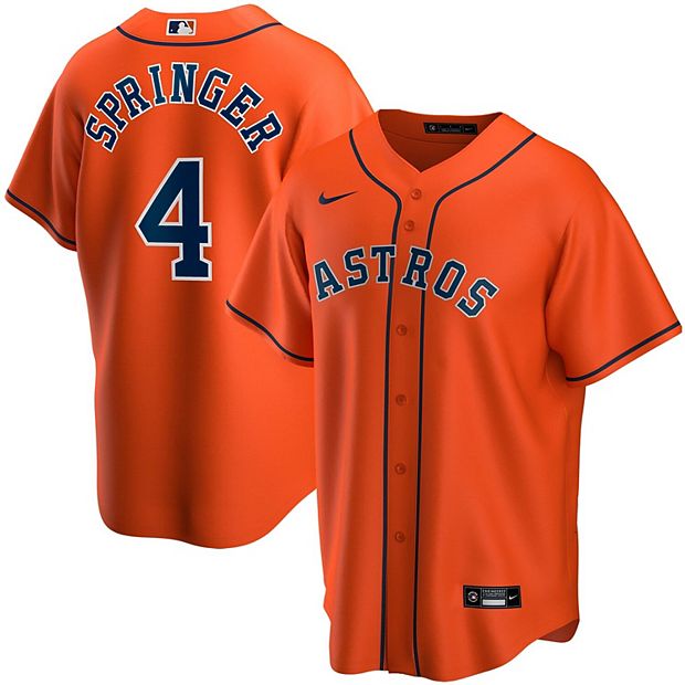 Men's Nike George Springer Orange Houston Astros Alternate 2020 Replica  Player Jersey