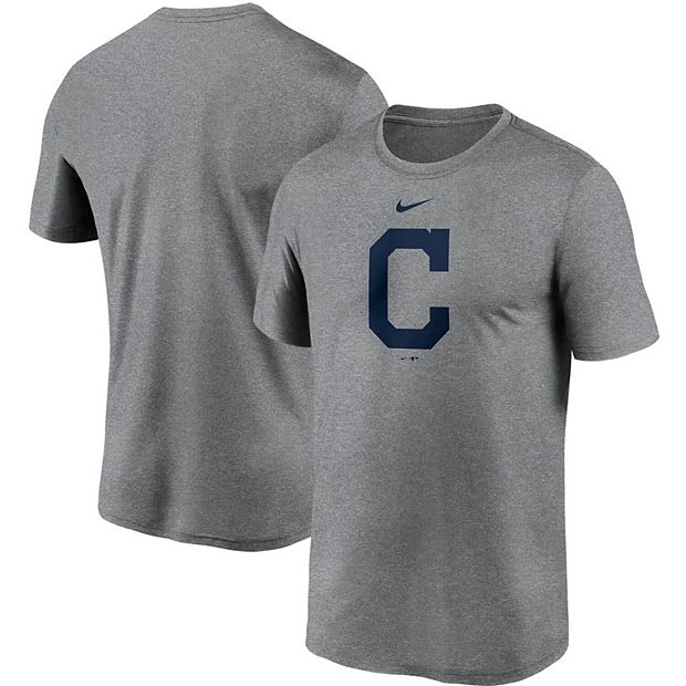 Men's Nike Gray Cleveland Indians Large Logo Legend Performance T-Shirt