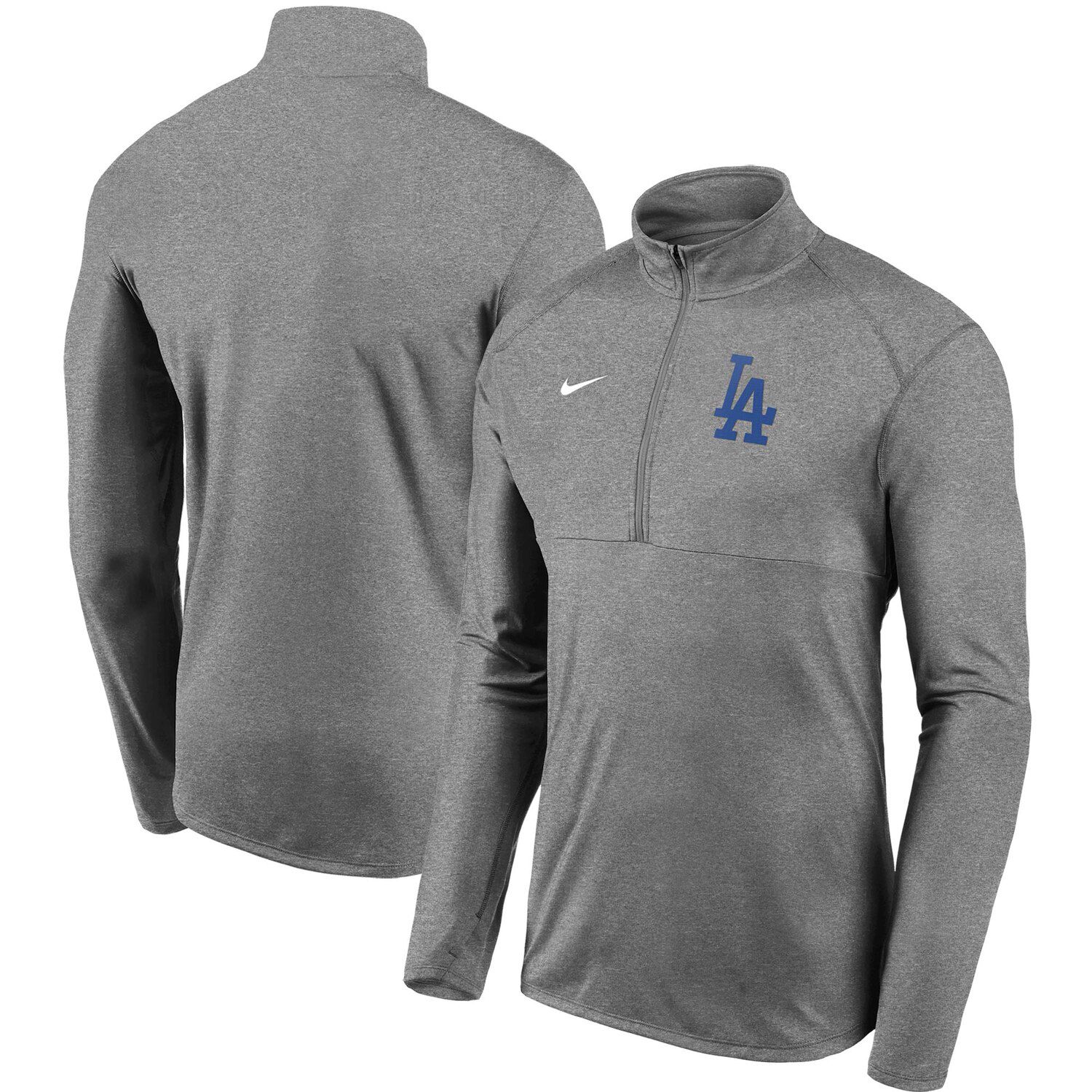grey half zip pullover