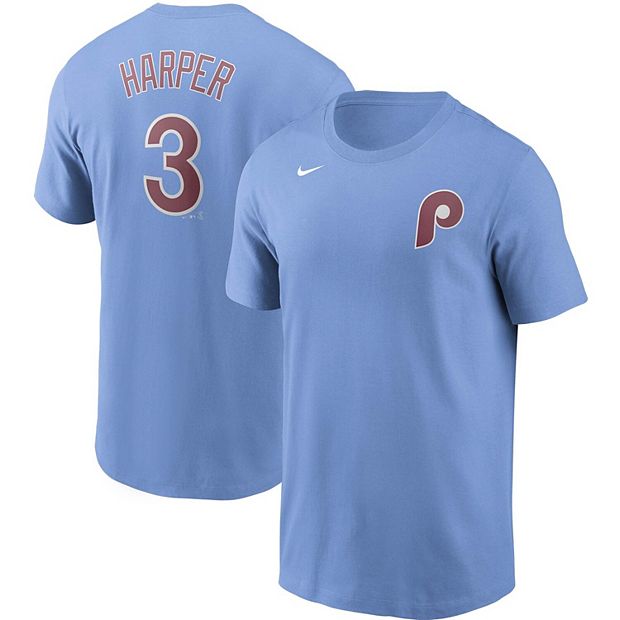 Men's Nike Bryce Harper Light Blue Philadelphia Phillies Name